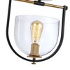 Artcraft Lighting Cheshire 1 - Light Semi-Flush Mount in  Black/Brass - 4 of 4