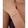 14K-18K Gold Plated Simulated Diamonds Bezel Set Tennis - Round Pear Heart Statement Bride Gold Bracelet Stack - Sizes 6.5-7.5 Inch - 2 of 4