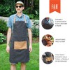 Foster & Rye Grilling Apron with Pocket, Canvas Apron for Men with Adjustable Strap, BBQ & Grill Accessories for Indoor & Outdoor Cooking, Black - 2 of 4