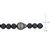 EVERLY JEWELRY |Men's 8.5-9mm Cultured Freshwater Black Pearl 11.5-12mm Tahitian Baroque Black Pearl Necklace Sterling Silver Clasp - 20 in. - 2 of 4