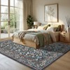 Garvee Floral Print Area Rugs for Living Room Bedroom Soft Washable Non-Slip Stain Resistant Carpet - 2 of 4