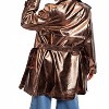 Women's Metallic Faux Leather Trench Coat - Easel - 2 of 2