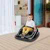 Aosom 12V Kids Bumper Car, 360° Rotation Electric Ride On Car, Twins Motor Battery Powered Toy, w/ Parent Remote Control, Safety Belt, Colorful LED Lights, for Boys and Girls, Black - 3 of 4