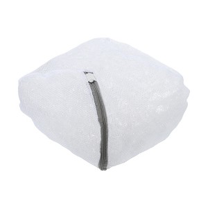Unique Bargains Folding Thickened Mesh Laundry Bag 488 Cubic-in White 1 Pc - 1 of 4