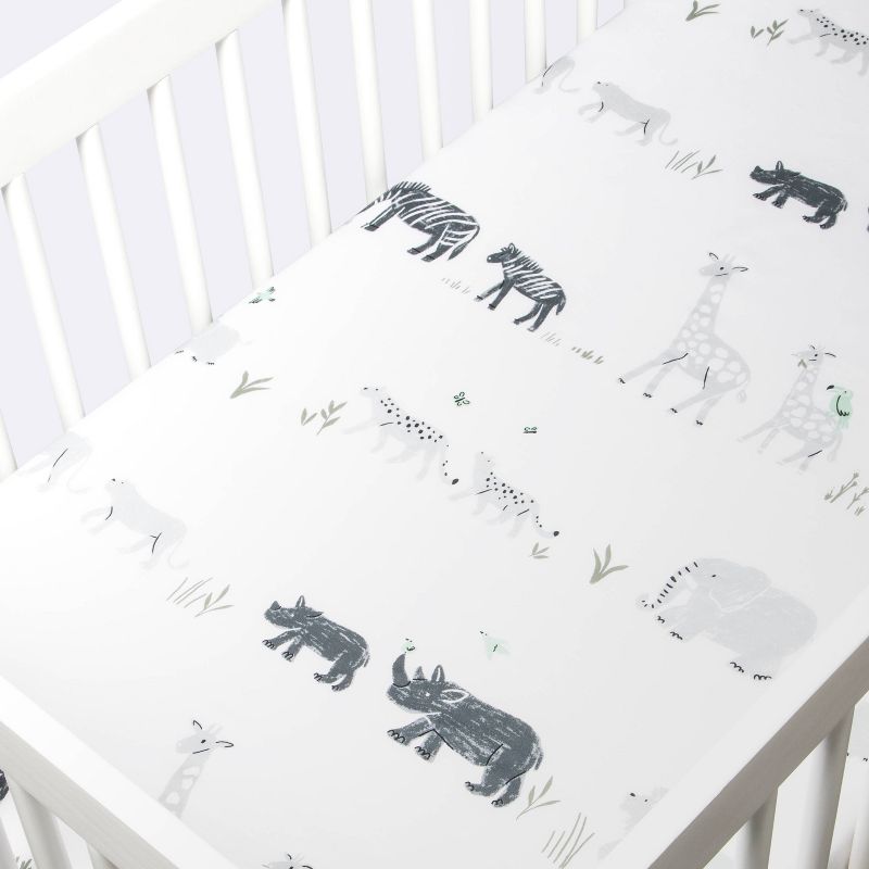 Fitted Crib Sheet - Cloud Island&#8482; Two by Two Animals, 4 of 7