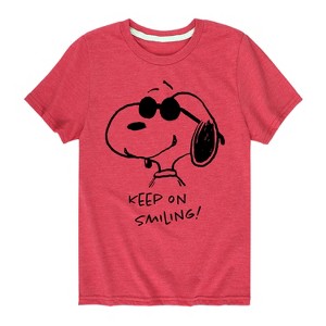 Boys' - Peanuts - Cool Joe Keep On Smiling Short Sleeve Graphic T-Shirt - 1 of 4