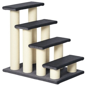 TopComfy Pet Steps and Ramps 4 Tier Cat Tree Step Tower Pet Cat Activity Center Sisal Scratching Post for Cats and Dog, Gray, 23.5"*16"*23.3" - 1 of 4