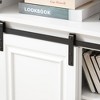 Chic Crate - Mid-Century Media Console with Sliding Doors & Storage - 58" Wide Entertainment Center for Living Room - Vintage White - 4 of 4