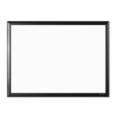 U Brands 24"x18" Magnetic Dry Erase Board Black Aluminum Frame