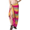 LA LEELA Women's Summer Bikini Wraps Beach Wrap Cover up Sarong Swimsuit Swimwear Bathing Suit Cover Ups for Womens One Size Green, Tie Dye Design - 3 of 4