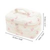 Unique Bargains Bow Handheld Quilting Makeup Bag Set 3 Pcs - 2 of 4