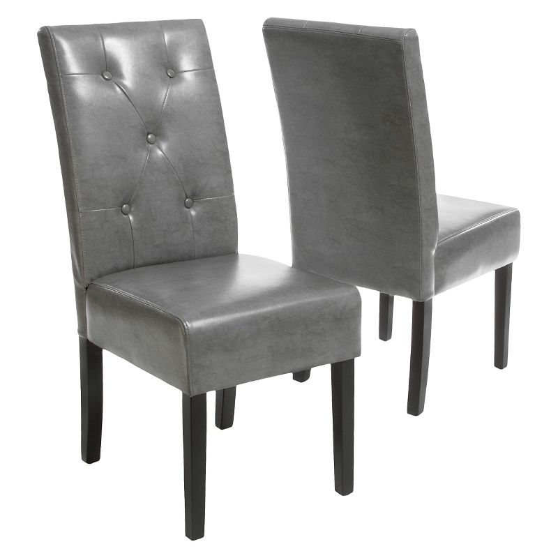 Taylor Bonded Leather Dining Chair Set 2ct - Christopher Knight Home, 1 of 6
