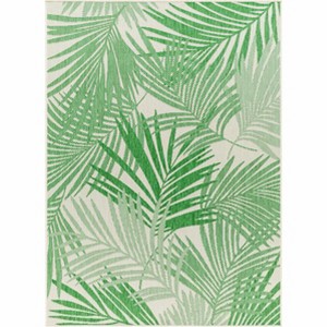 Hauteloom Jaala Green Palm Tropical Area Rug - 1 of 4