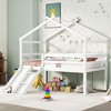 65.5"H Twin Size Loft Bed With Versatile Slide, Ladder, Pine Wood Frame, Safety Guardrail, Modern Toddler Loft Bed, No Box Spring Required - 3 of 4