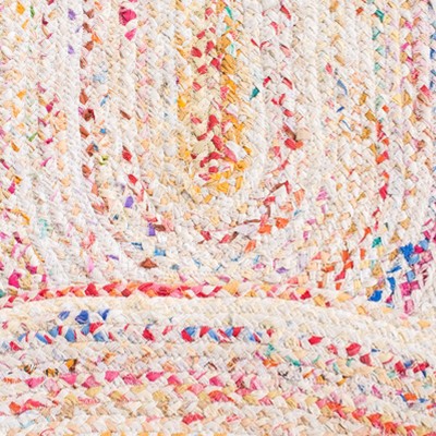 Handwoven Ivory & Multicolor Cotton Reversible Area Rug 2'3" x 5'