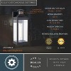 VAXCEL Kinzie Black Motion Sensor Dusk to Dawn Outdoor Wall Light Clear Glass - 4 of 4