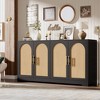 Coucheta 31.5"Rattan Sideboard, Buffet Cabinet with Shelf & Doors, Accent Storage Cabinet w/ Sturdy Wood Feet, for Living/Dining Room, Entryway - 4 of 4