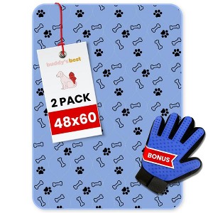 Buddy's Best Washable Dog Pee Pad - Waterproof, Absorbent, + Grooming Glove - 1 of 4