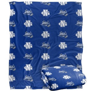 University Of North Georgia Logo Pattern Silky 50x60 Blanket, 1 Sided - 1 of 4