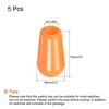 Unique Bargains ABS Plastic Strong Impact Resistance Good Surface Gloss Guitar Toggle Switch Knob Cap 5 Pcs - 2 of 4