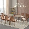 Erommy 9 Piece Iron Patio Dining Set, Outdoor Dining Set for 8 with Soft Cushion, Patio Dining Table and Chairs Set - 2 of 4