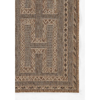 Hampton Blue and Natural Synthetic Indoor/Outdoor Rug Runner