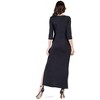 Womens Fitted V-Neck Side Slit Maxi Dress - 24seven Comfort Apparel™ - 3 of 4