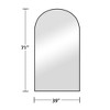 PexFix Full Length Arched Free Standing Body Mirror, Metal Framed Wall Mirror, Large Floor Mirror - 3 of 3