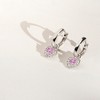 Girl's Stunning CZ Heart Dangle Huggie Hoop Sterling Silver Earrings - In Season Jewelry - 4 of 4