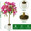 Lifelike Artificial Tree for Indoor & Outdoor Decor Faux Planter Potted Fake Tree Flower, Thanksgiving for Home, Office, Wedding Party - 3 of 4