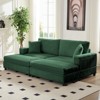 Mjkone Oversized Chaise Lounge Chair Indoor, 85" W Corduroy Upholstered Modern Sofa Couch With 2 Movable Ottomans, Comfy Lazy Sofa Chair - 2 of 4