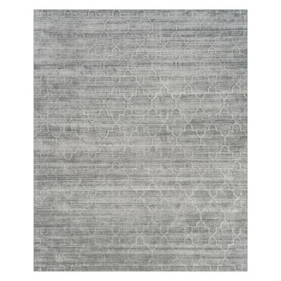 9'x12' Quatrefoil Design Knotted Area Rug Gray - Safavieh