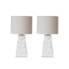 Storied Home (Set of 2) Capiz & Reclaimed Wood Table Lamps: Coastal Elegance for Bedroom - 2 of 4
