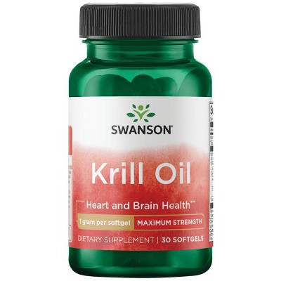 Swanson Krill Oil - Maximum Strength 1 g 30 Softgels.