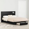South Shore Full Primo Platform Bed and Headboard Set Black Oak - 4 of 4