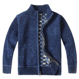 Gioberti Boy's Knitted Chenille Cardigan Sweater with Flannel Lining - 1 of 4