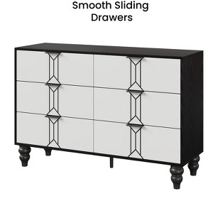 Jojoka Tall 6 Drawer Wooden Dresser, Modern Chest of Drawers for Bedroom, Hallway, Living Room, Entryway - 1 of 4