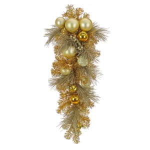36" Prelit LED Decorated Gold Teardrop Warm White Lights - National Tree Company - 1 of 4