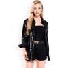 Anna-Kaci Women's Sequin Button-Down Shirt Dress with Long Sleeves - 4 of 4
