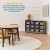 ECR4Kids 12 Cubby Mobile Tray Storage Cabinet, 3x4 - 4 of 4