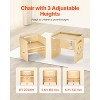 VEVOR Montessori Weaning Table and Chair Set, 3 In 1 Wooden Toddler Table and Chairs with Chalkboard, Adjustable Height Table for Ages 1-5,Natural - 4 of 4
