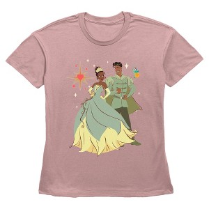 Women's The Princess and the Frog Tiana and Prince Naveen Love T-Shirt - 1 of 3