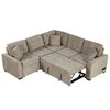 NicBex Modern 82.6" Pull Out Sofa Bed Velvet Convertible Sleeper Sofa with USB Ports for Living Room - 4 of 4