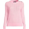 Lands' End Women's Cotton Viscose Button Shoulder Modern Crew Sweater - 3 of 4