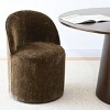 Best Home Office Chair with Wheels Chenille Barrel Upholstered Office Chair Armless for Home Office,Living Room-Tanpinhause - 3 of 4