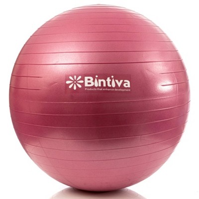 Bintiva Anti-burst Exercise Stability Yoga Ball For Fitness 55cm - Red ...