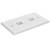 Monoprice 2-Hole 1-Gang Keystone Wall Plate - White - 4 of 4