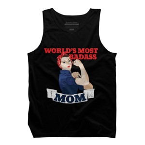 Men's Design By Humans World's Most Badass Mom By BubbSnugg Tank Top - 1 of 2