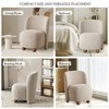 Modern Active Sitting Chair, Low Back Upholstered Armless Living Room Chairs, Slipper Chair Sofa Chair - 4 of 4