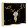 Stupell Industries Deer Antlers Skull Dark Rustic Floating Frame Canvas Art - 2 of 4